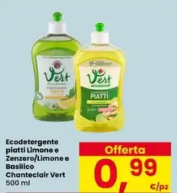 Interspar Ecodetergente piatti Limone e Zenzero/Limone e Basilico Chanteclair Vert offerta