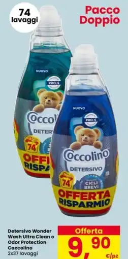 Interspar Detersivo Wonder Wash Ultra Clean o Odor Protection Coccolino offerta