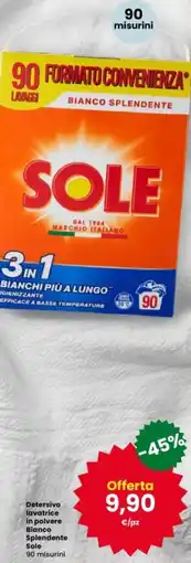 Interspar Detersivo lavatrice in polvere Bianco Splendente Sole offerta