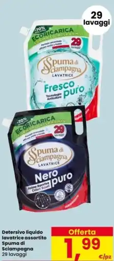 Interspar Detersivo liquido lavatrice assortito Spuma di Sciampagna offerta