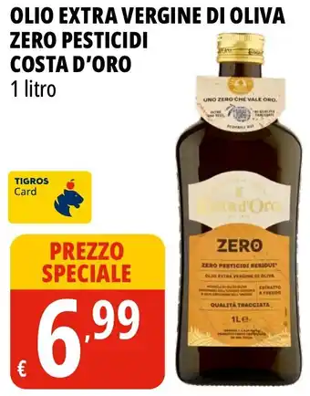 Olio extra vergine di oliva zero pesticidi costa d'oro
