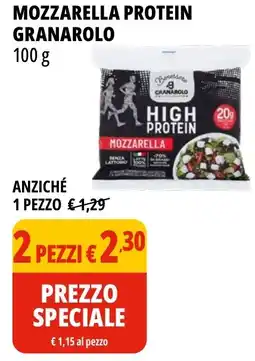 Tigros Mozzarella protein GRANAROLO offerta