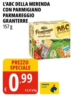Tigros L'abc della merenda con PARMAREGGIO GRANTERRE offerta