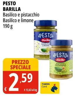 Tigros Pesto BARILLA offerta