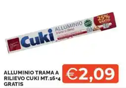 Mercatò Alluminio trama a rilievo CUKI mt.16 offerta