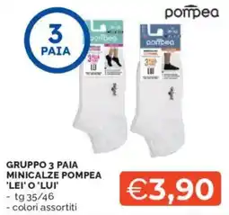 Mercatò Gruppo 3 paia minicalze POMPEA 'LEI' O'LUI' offerta