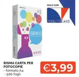 Mercatò Genius risma carta per fotocopie offerta