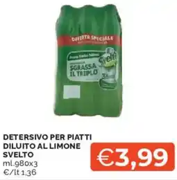 Mercatò Detersivo per piatti diluito al limone SVELTO offerta