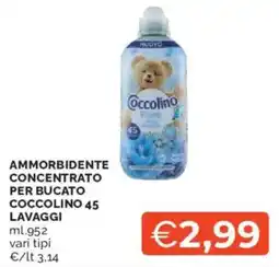 Mercatò Ammorbidente concentrato per bucato COCCOLINO offerta