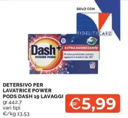 Mercatò Detersivo per lavatrice power pods DASH offerta