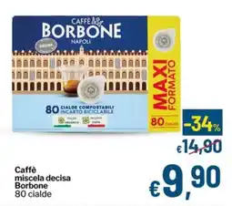 Qui Discount Caffè miscela decisa Borbone 80 cialde offerta