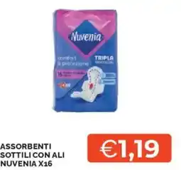 Mercatò Assorbenti sottili con ali NUVENIA X16 offerta