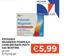 Mercatò Potassio magnesio formula concentrata matt x20 bustine offerta