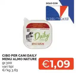 Mercatò Cibo per cani daily menu ALMO NATURE offerta