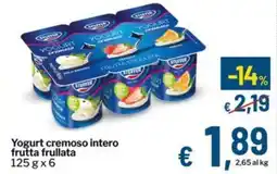 Qui Discount Yogurt cremoso intero frutta frullata offerta