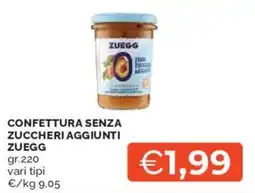 Mercatò Confettura senza zuccheri aggiunti ZUEGG offerta