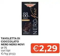 Mercatò Tavoletta di cioccolato nero nero NOVI offerta