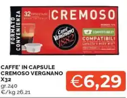 Mercatò Caffe' in capsule cremoso VERGNANO X32 offerta
