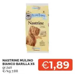 Mercatò Nastrine mulino bianco BARILLA X6 offerta