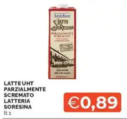 Mercatò Latte uht parzialmente scremato LATTERIA SORESINA offerta