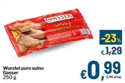 Qui Discount Wurstel puro suino Gasser offerta