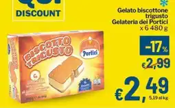 Qui Discount Gelato biscottone trigusto Gelateria dei Portici offerta