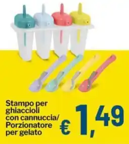 Qui Discount Stampo per ghiaccioli con cannuccia/ Porzionatore per gelato offerta
