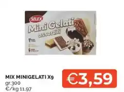 Mercatò Selex mix minigelati x9 offerta