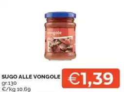 Mercatò Selex sugo alle vongole offerta
