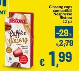 Qui Discount Ginseng caps compatibili Nespresso Ristora offerta