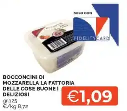 Mercatò Bocconcini di mozzarella la fattoria delle cose buone i deliziosi offerta