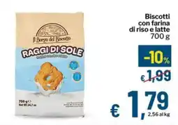 Qui Discount Biscotti con farina di riso e latte offerta