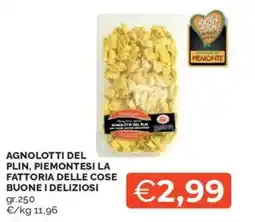 Mercatò Agnolotti del plin, piemontesi la fattoria delle cose buone i deliziosi offerta