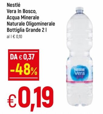 Famila Nestlé Vera in Bosco, Acqua Minerale Naturale Oligominerale Bottiglia Grande 2l offerta
