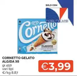 Mercatò Cornetto gelato ALGIDA X6 offerta