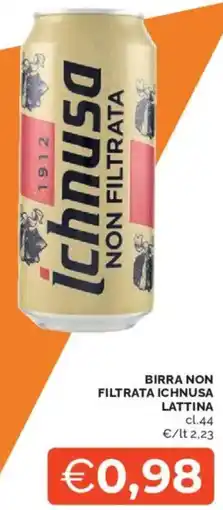Mercatò Birra non filtrata ichnusa LATTINA offerta
