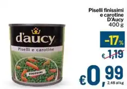 Qui Discount Piselli finissimi e carotine D'Aucy offerta
