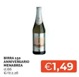 Mercatò Birra 150 anniversario MENABREA offerta