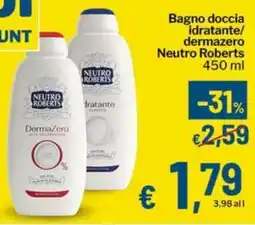 Qui Discount Bagno doccia idratante/ dermazero Neutro Roberts offerta