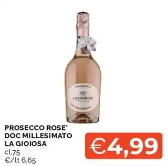 Mercatò Prosecco rose doc millesimato LA GIOIOSA offerta