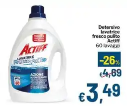Qui Discount Detersivo lavatrice fresco pulito Actiff offerta