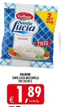 Deco Supermercati Galbani santa lucia mozzarella tris offerta