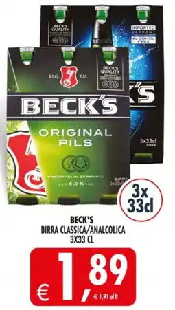 Deco Supermercati Beck's birra classica/analcolica offerta