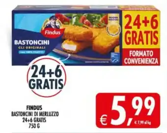 Deco Supermercati Findus bastoncini di merluzzo offerta