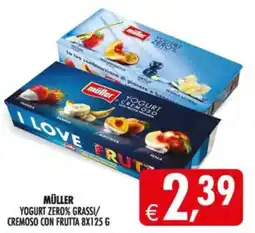 Deco Supermercati Müller yogurt zero% grassi/ cremoso con frutta offerta