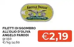 Mercatò Filetti di sgombro all'olio d'oliva ANGELO PARODI offerta