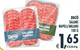 Deco Supermercati Decò salame napoli/milano offerta