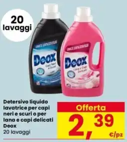 Interspar Detersivo liquido lavatrice per capi neri e scuri o per lana e capi delicati Deox offerta