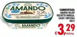 Deco Supermercati Sammontana amando gelato vaschetta vaniglia, cacao e nocciola offerta
