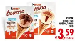 Deco Supermercati Kinder bueno cono classico/bianco offerta
